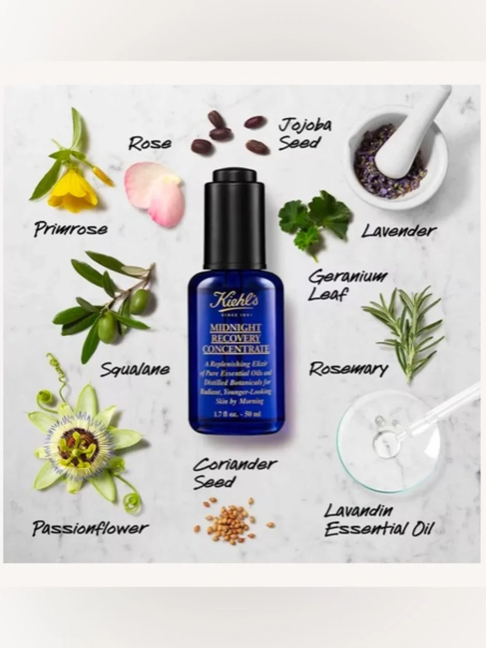 Kiehl's Midnight Recovery Concentrate Sample Pack of Six 4 ml each